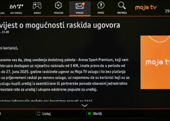BH Telecom: Korisnici usluge Moja TV mogu bez naknade raskinuti ugovor zbog uvođenja dodatnog paketa