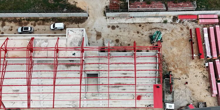 Velež paralelno provodi dva ključna infrastrukturna projekta: Radovi na stadionu Rođeni vidljivi i iz zraka